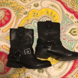 Gianni Bini Leather Moto Boots